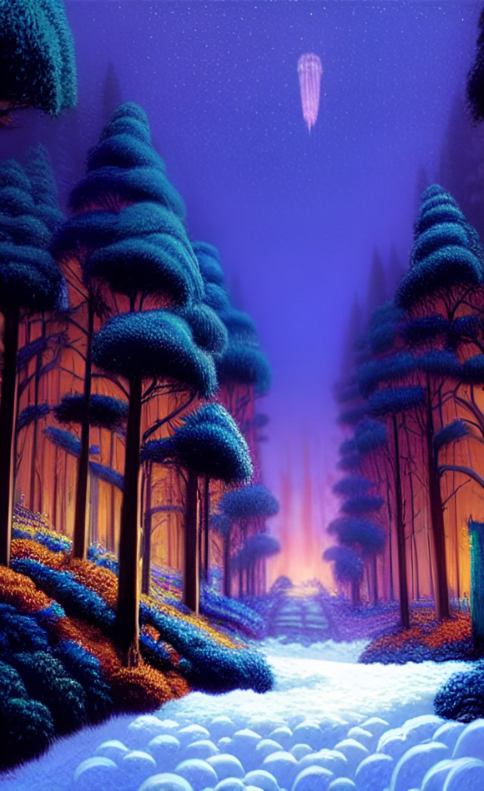 Wombo Dream foret coloree Wombo Dream foret colorée