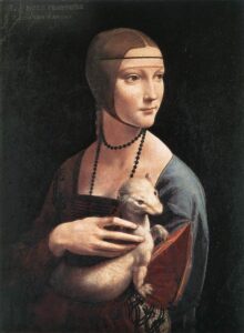 La Dame a lhermine Leonard de Vinci La Dame aÌ l'hermine, LeÌonard de Vinci