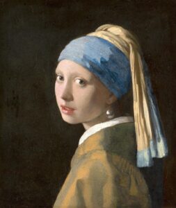 Vermeer Girl with a Pearl Earring Vermeer, fille, perle
