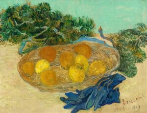 van gogh still life of oranges and lemons with blue gloves van gogh still life of oranges and lemons with blue gloves