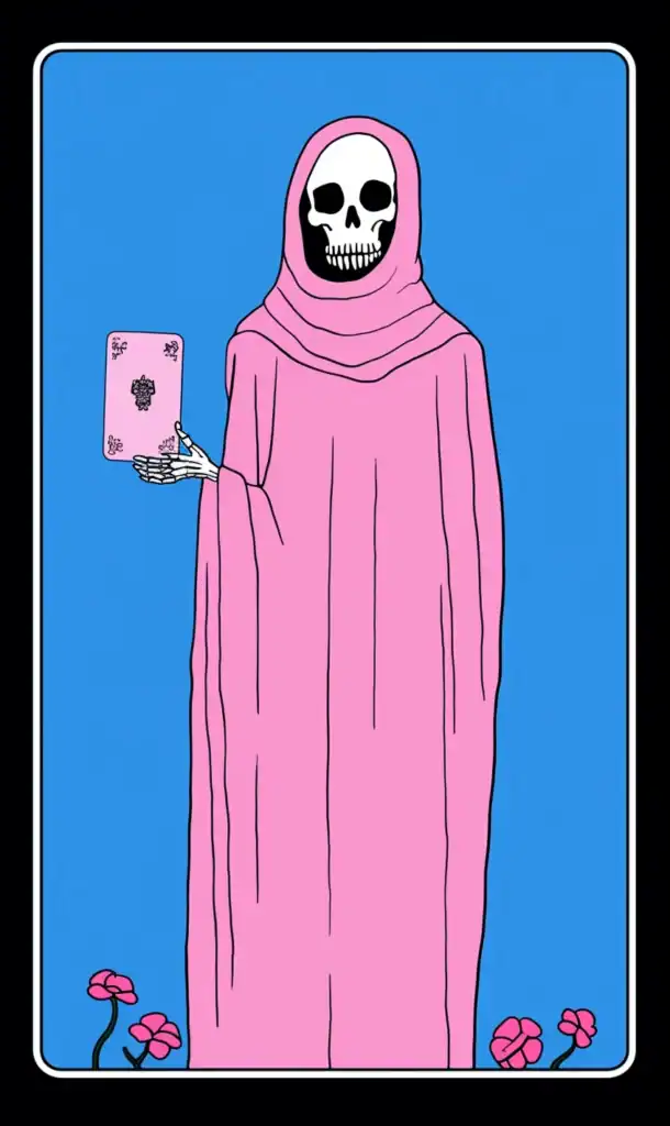 laMort tarot mort, tarot, midjourney