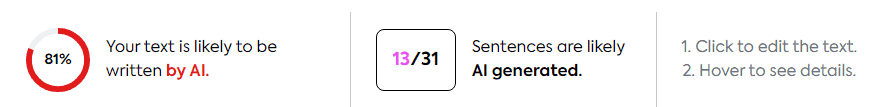 score au test de detection score au test de detection