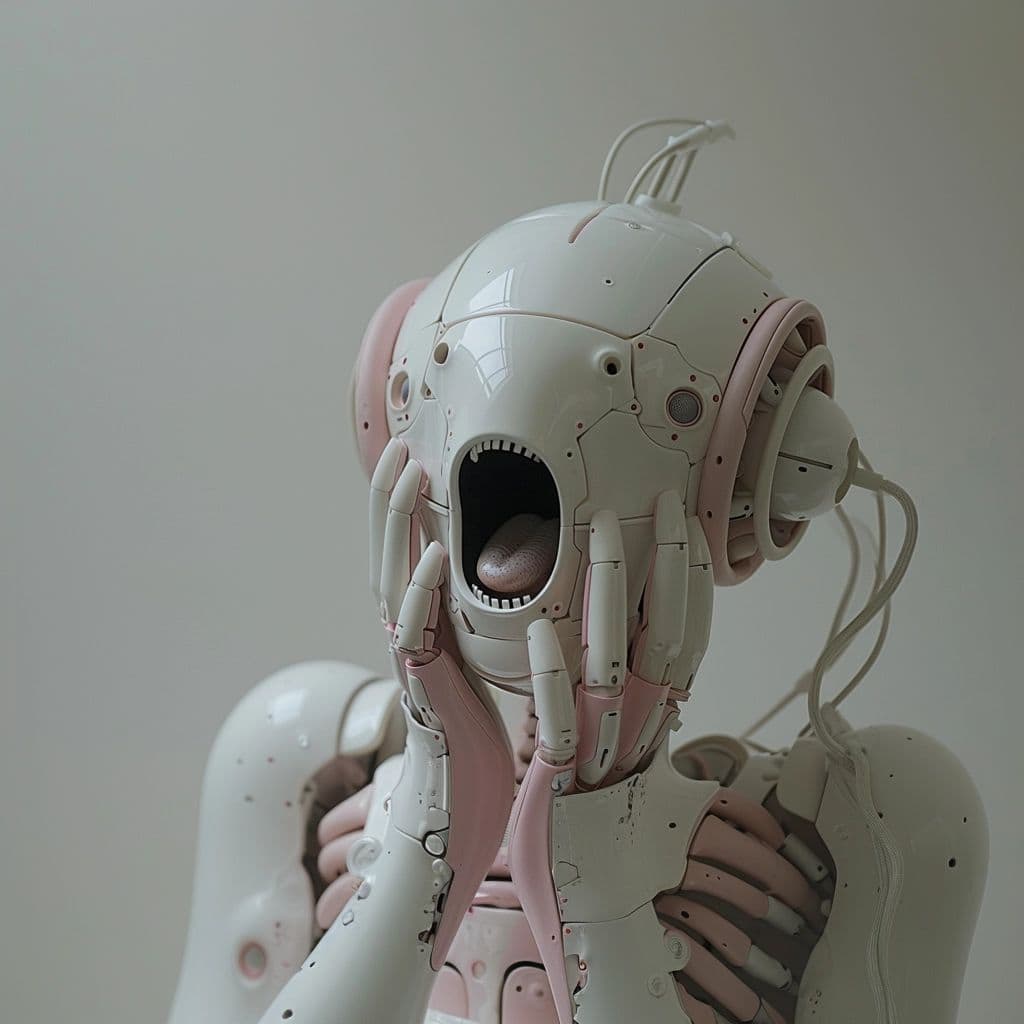 Intelligence artificielle choquee Une intelligence artificielle choquée par mes conclusions sur son inaptitude à comprendre le monde