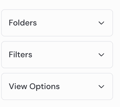 folders filters view options