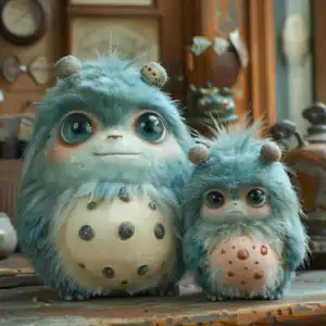 two cute monsters made by studio ghibli stylize 1000