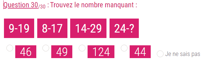Question 30 Question 30