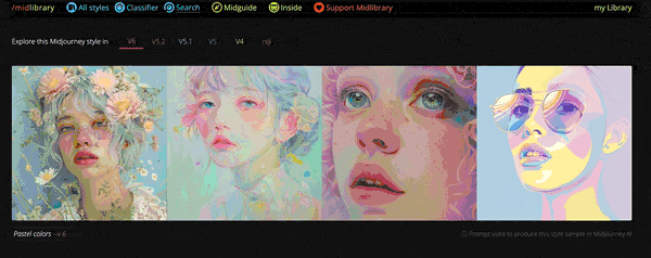 copier adresse image couleurs alpha midjourney