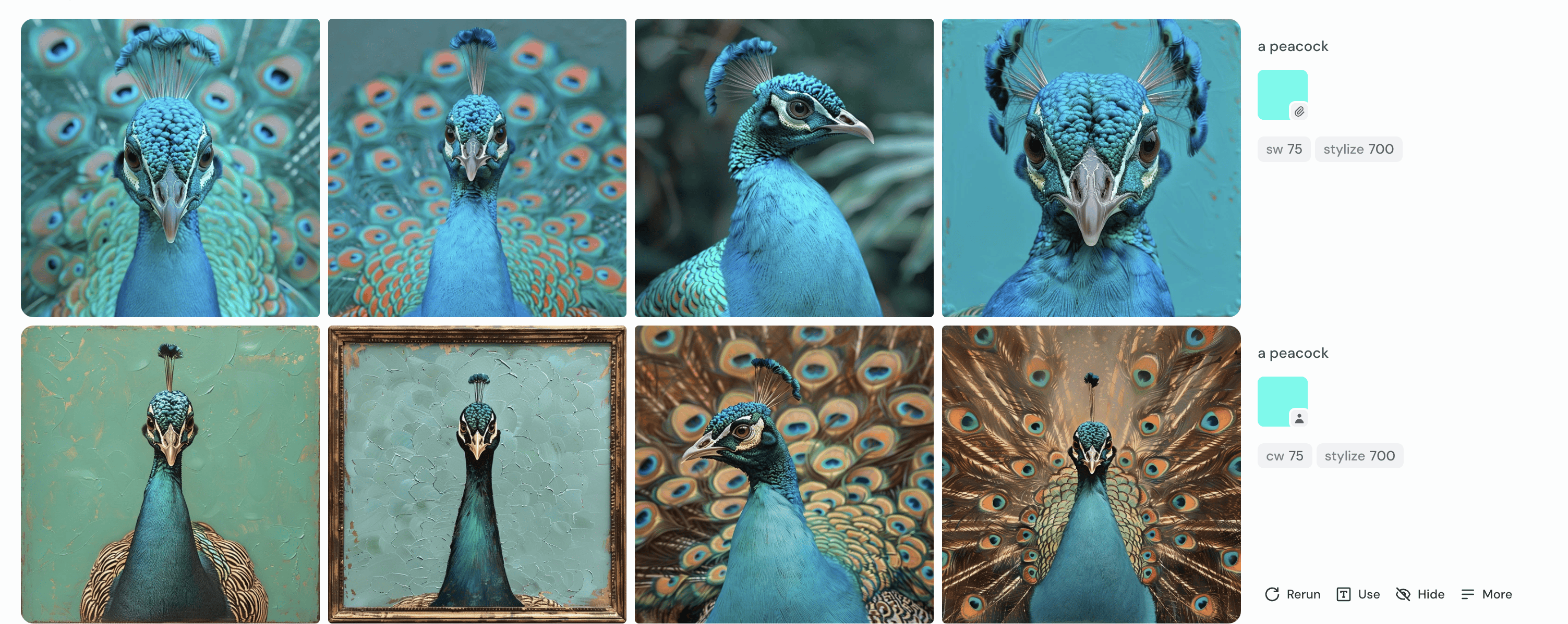 paon turquoise couleur de reference