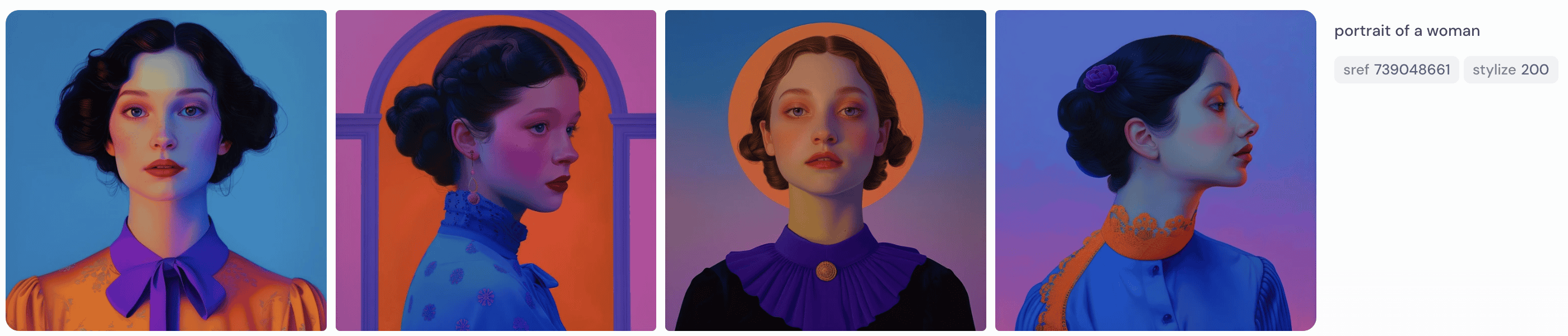 portrait femme couleurs tuto midjourney