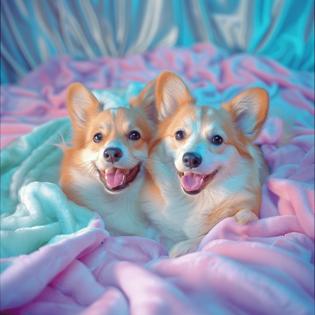 chiens corgi mignons adorables midjourney chiens corgi mignons adorables midjourney