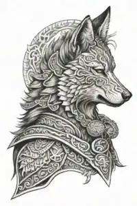 BlackInk Tatouage de loup encre noire BlackInk - Zwarte Inkt Wolf Tattoo
