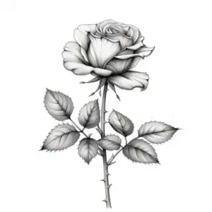 Dessin minimaliste une rose Minimalistisch ontwerp - een roos