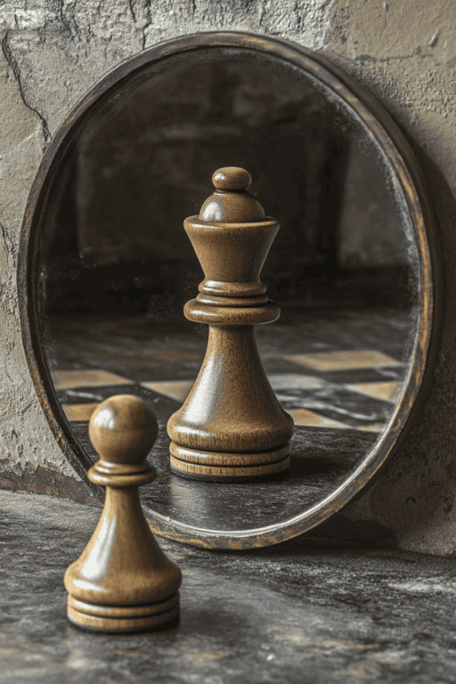 Echecs un pion veut devenir reine e1727182236437 Schaakillustratie - een pion wil koningin worden