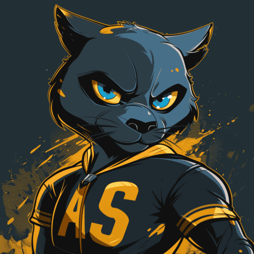 Mascotte panthere cartoon pour entreprise informatique e1727178674446 Cartoon pantermascotte voor IT-bedrijven