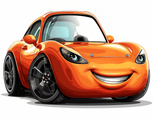 Mascotte voiture orange pour garage automobile e1727179412124 Oranje automascotte voor autogarages