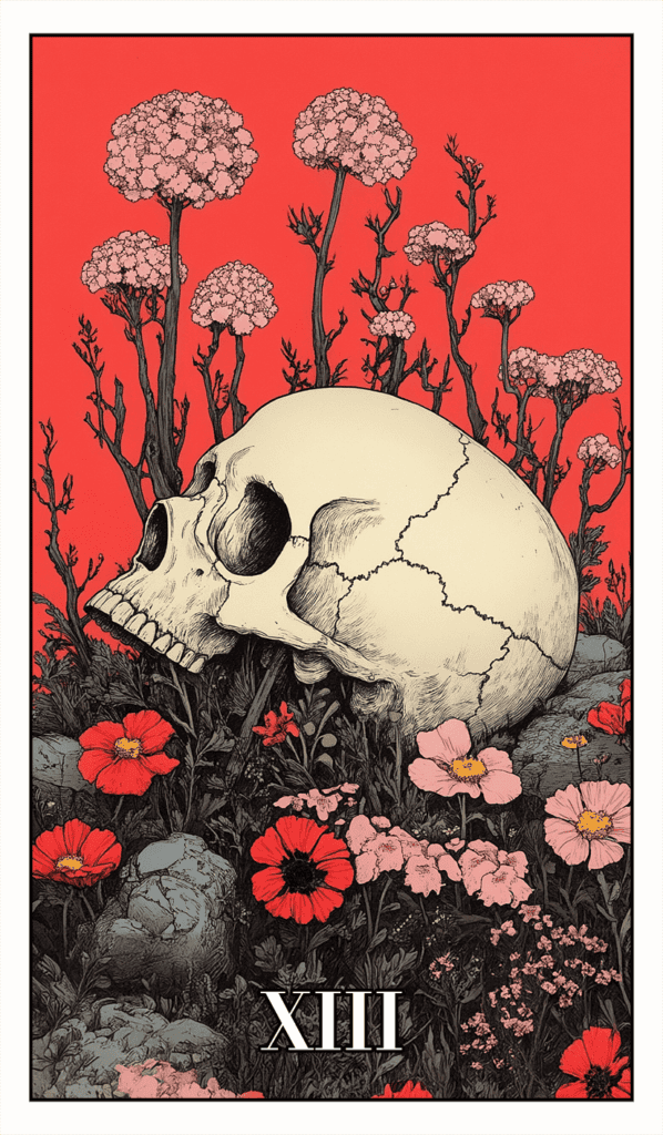 La mort tarot cadre blanc La mort tarot cadre blanc