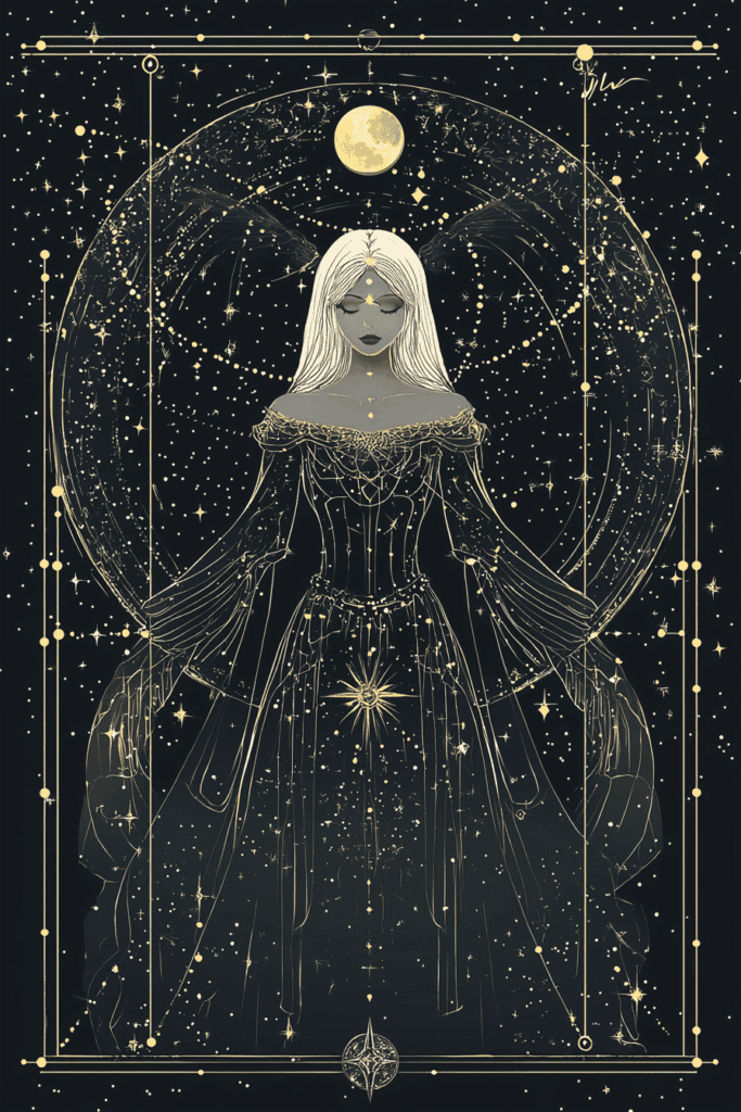 Oracle des etoiles carte style theme astral vierge signe Oracle des etoiles carte style theme astral vierge signe