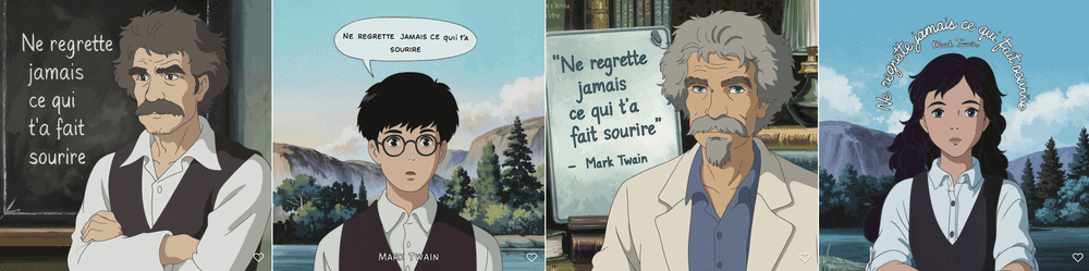 Citation sourire Twain Anime Manga Ideogram