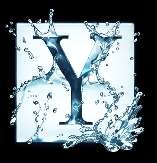 Lettre Y police de caractere Didot eau Leonardo
