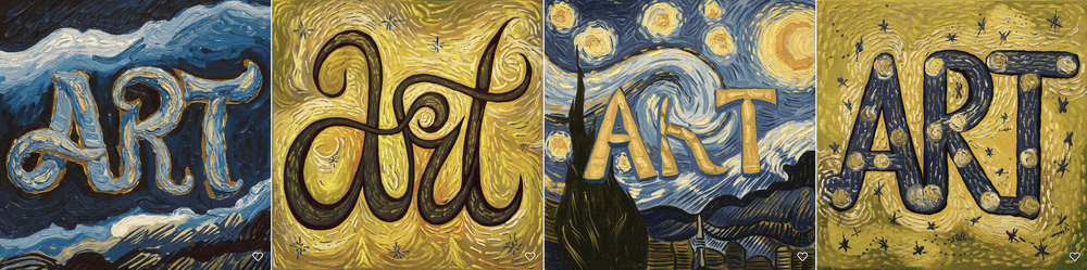 Mot Art style Van Gogh Ideogram