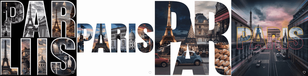 Mot Paris photos monuments Ideogram