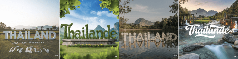 Mot Thailande paysage thailandais Ideogram
