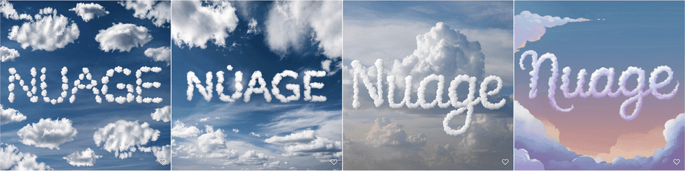 Mot nuage en nuages Ideogram