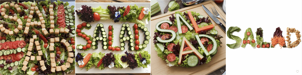 Mot salad salade Ideogram