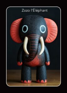 Cartes Oracle enfant carte IA Elephant sombre Cartes Oracle enfant carte IA Elephant sombre